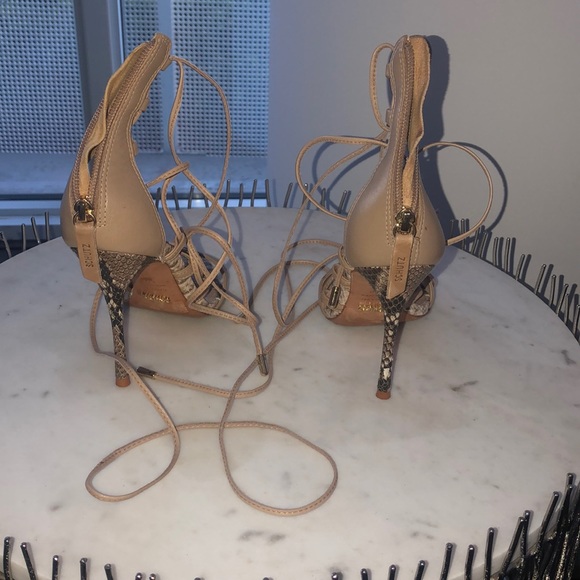 Schultz snake skin nude heels - Picture 3 of 4